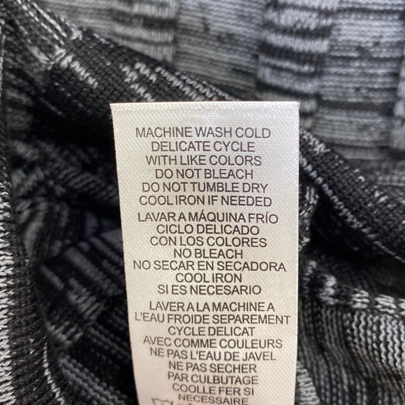 Nina Leonard Black & Grey Pleated Scoop Neck Sweater Dress XL NWT - Picture 12 of 13